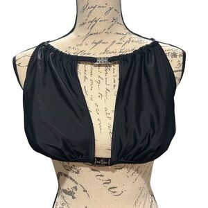 Baby Phat Black square Adjustable String Bikini Top Size XL Black New with Tags